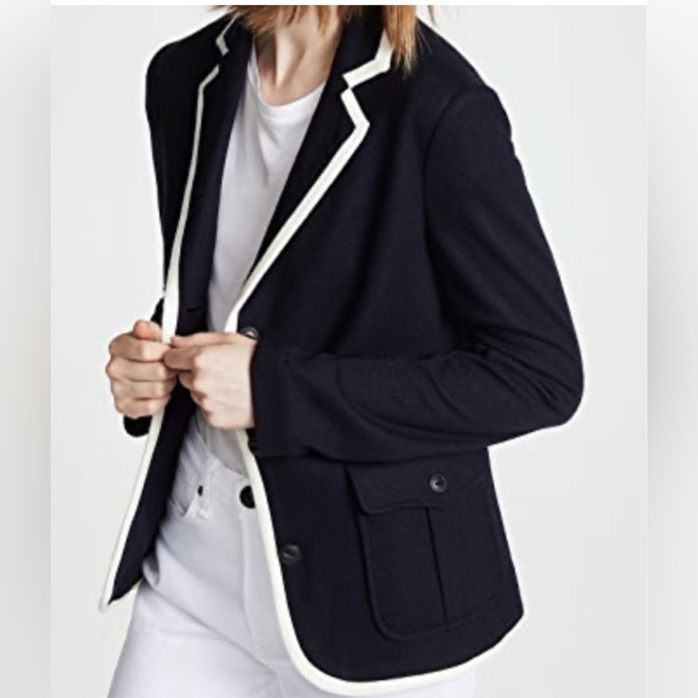 Rag & Bone Blue Blazer with White Accents